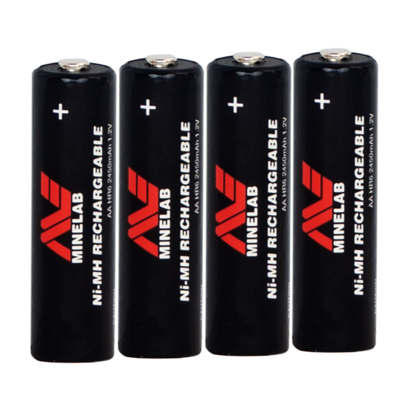 Minelab 4 AA aufladbare  Ni-Hm Batterieen