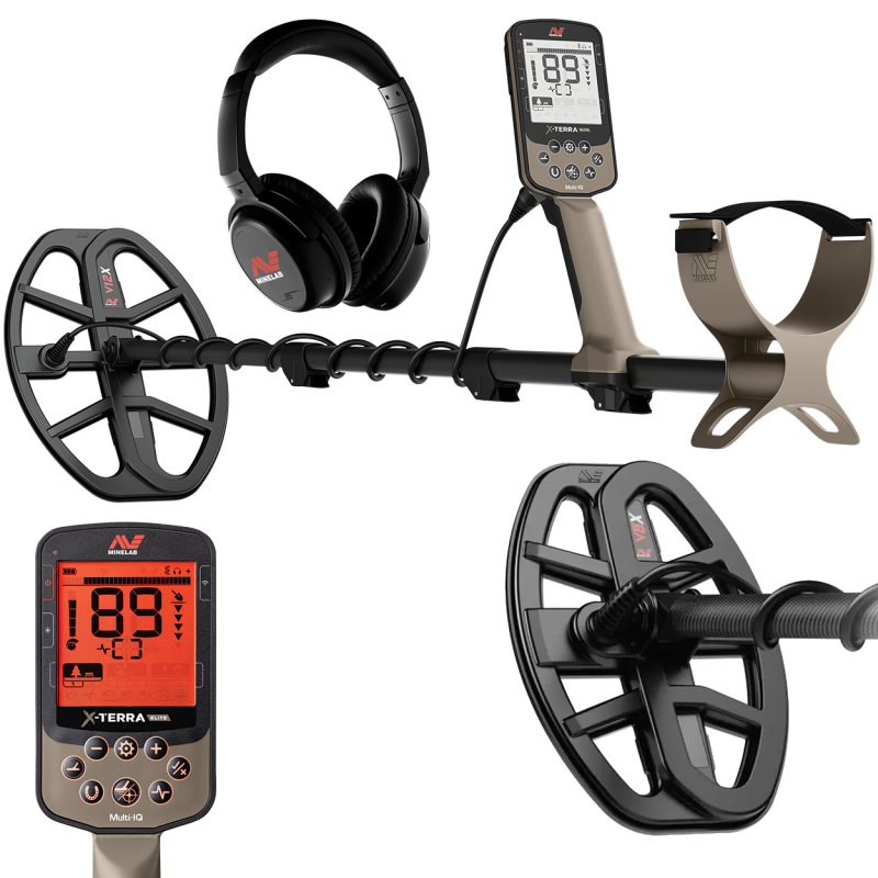 Minelab X-Terra Elite Expeditionspack Wasserdichter Multifrequenz Metalldetektor